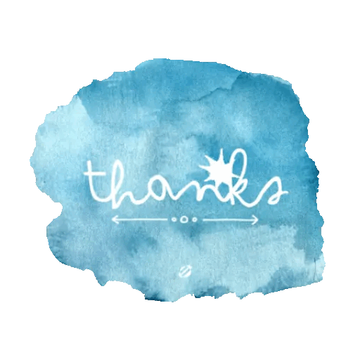Elegant Thanks Watercolor Animated GIF - Sticker for WhatsApp & Telegram