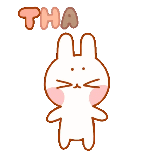 Cute Bunny Thank You Animated GIF - Sticker for WhatsApp & Telegram