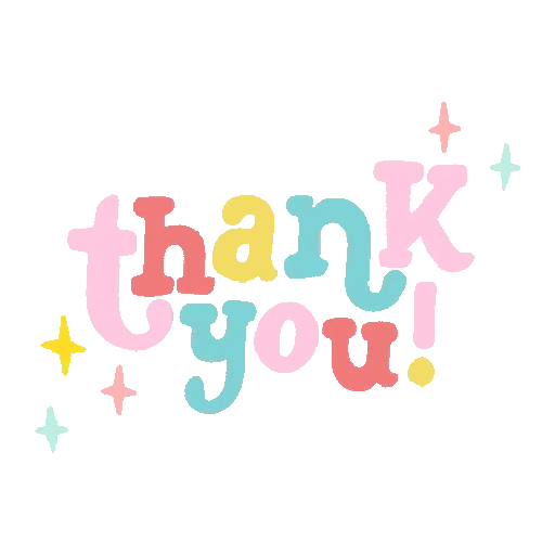 Colorful Thank You Message #2 Animated GIF - Sticker for WhatsApp & Telegram