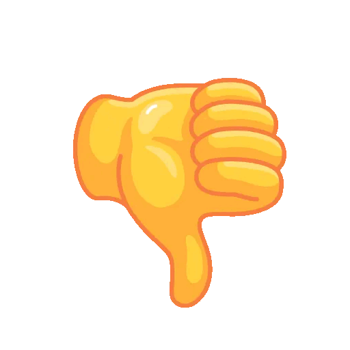 Thumbs Down Gesture Emoji Animated GIF - Sticker for WhatsApp & Telegram