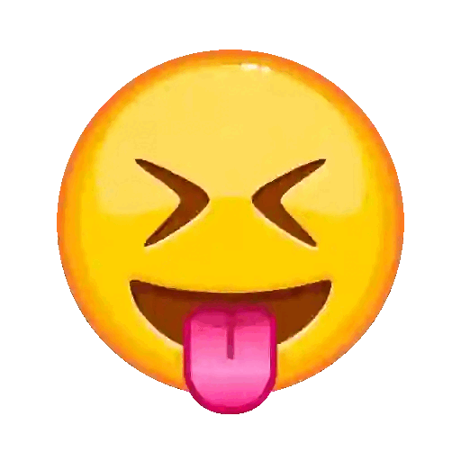 Playful Tongue Out Emoji #2 Animated GIF - Sticker for WhatsApp & Telegram