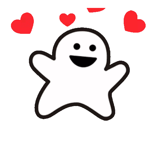 Happy Ghost Love Animated GIF - Sticker for WhatsApp & Telegram