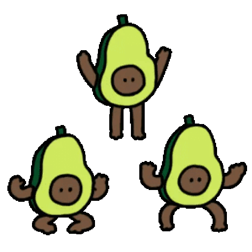 Dancing Avocado Trio Animated GIF - Sticker for WhatsApp & Telegram