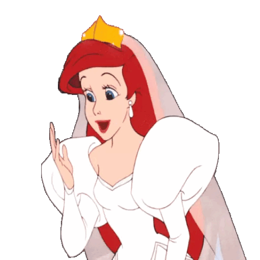 Ariel's Excited Surprise Animated GIF - Sticker for WhatsApp & Telegram