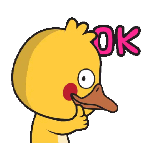 Duck Approving With Ok Animated GIF - Sticker for WhatsApp & Telegram