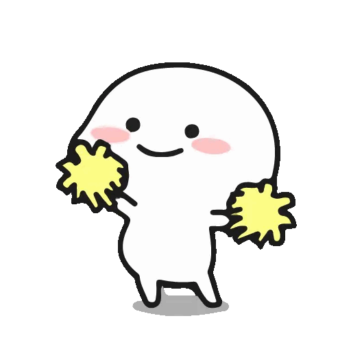 Cheerful Pom-Pom Dance Animated GIF - Sticker for WhatsApp & Telegram