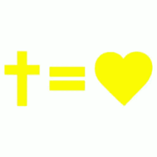 Cross Equals Love Animated GIF - Sticker for WhatsApp & Telegram