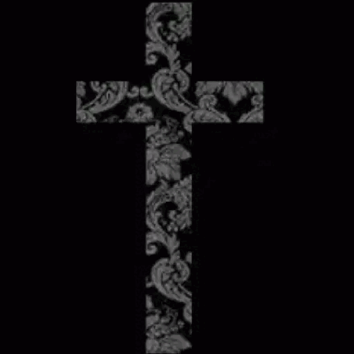 Elegant Floral Cross Animated GIF - Sticker for WhatsApp & Telegram