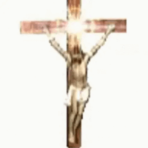 Shining Cross With Jesus Animated GIF - Sticker for WhatsApp & Telegram
