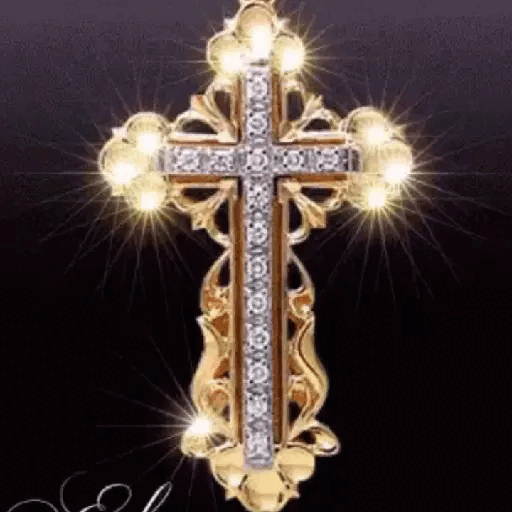 Glowing Cross Animated GIF - Sticker for WhatsApp & Telegram