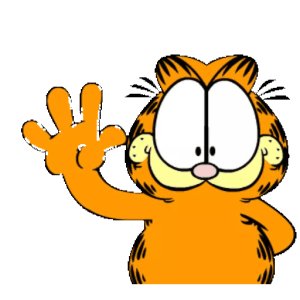 Waving Cartoon Cat