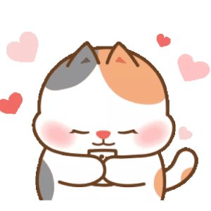 Cute Cat with Hearts