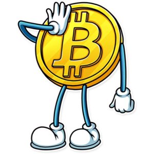 Bitcoin Character Waving