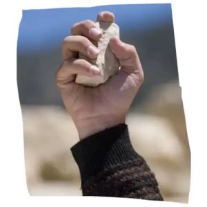 Hand Holding a Stone