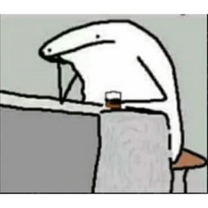 Contemplative Creature at Desk