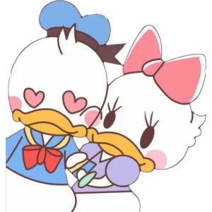 Cute Cartoon Duck Couple