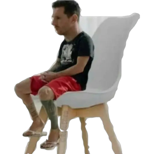 Lionel Messi Tiny Man on Chair Meme