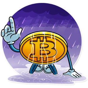 Defeated Bitcoin in the Rain