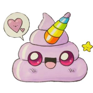 Cute Unicorn Poop Emoji