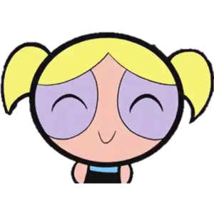 Bubbles Joyful Cartoon Character