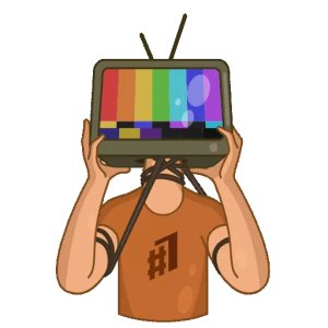 TV Head with Color Bars