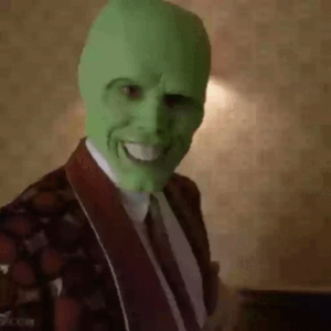 The Mask Green Masked Character Grinning