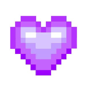 Pixelated purple heart