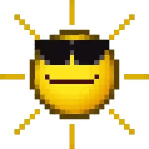 Pixel sun with shades