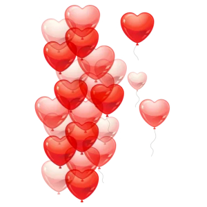 Heart balloon bouquet