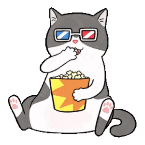 Movie night cat