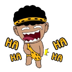 Caveman cracking up