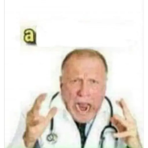 Confused old man yelling