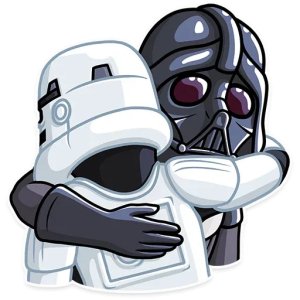 Vader and Stormtrooper Hug