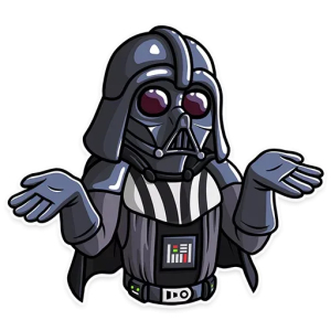 Darth Vader shrugging