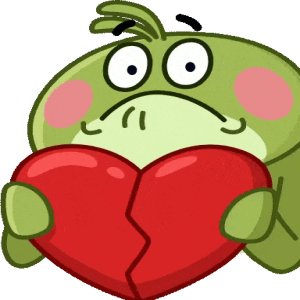 Heartbroken frog