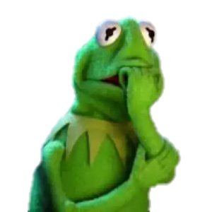 Kermit deep in thought