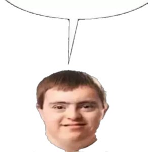 Speech bubble face
