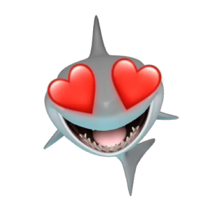 Heart eyes shark