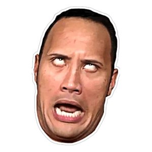Dwayne Johnson Over-the-top expression