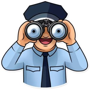 Curious cop watching