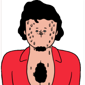 Sweaty neck guy