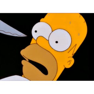 Homer Simpson scared