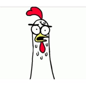 Panicked chicken