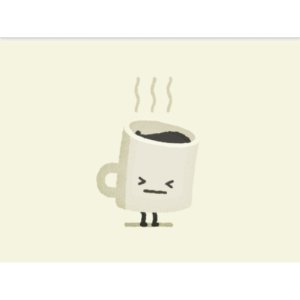 Nervous coffee cup