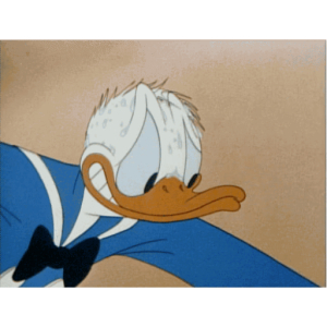 Donald Duck tired