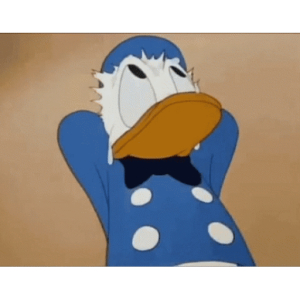 Duck in blue suit