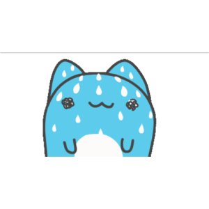 Sweaty blue creature