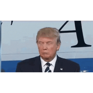 Trump blinking