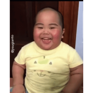 Giggling baby joy