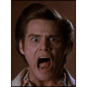 Ace Ventura's shocked face